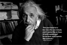 • Einstein Hot stove relativity.jpg